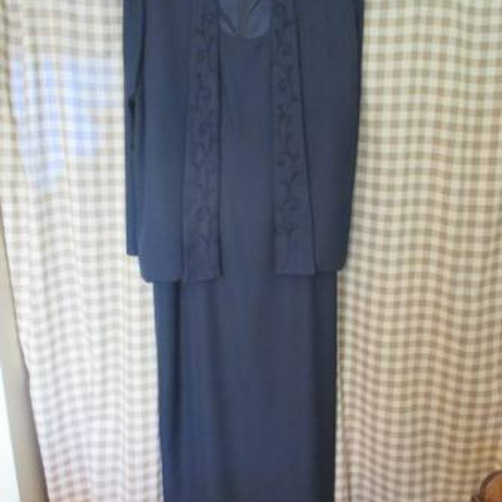 New w/Tags Full Length 2 Piece Dress with Jacket